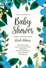 Blue & Orange - Baby Shower Invitation